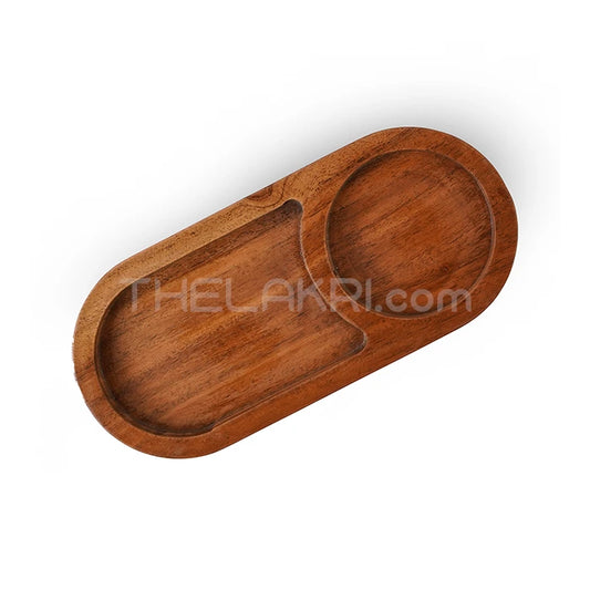 Wooden Cup Tray, Mug and a Spoon Set