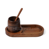 Wooden Cup Tray, Mug and a Spoon Set