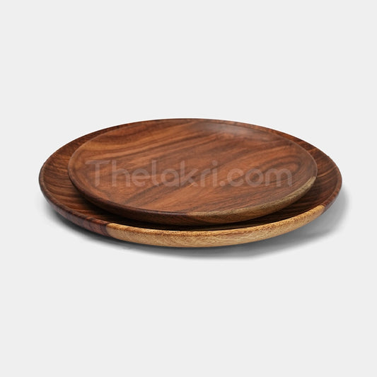 Wooden 2 Plate Set
