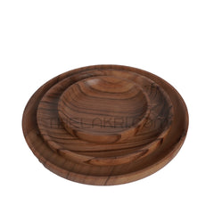 Wooden 3 Plate Set