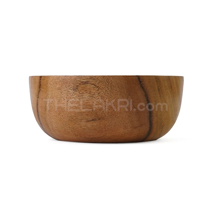 Wooden Platter, 4 Bowls, 4 Spoons Set