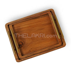 Wooden Tray Set