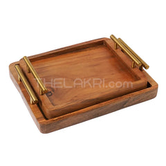 Wooden Tray Set