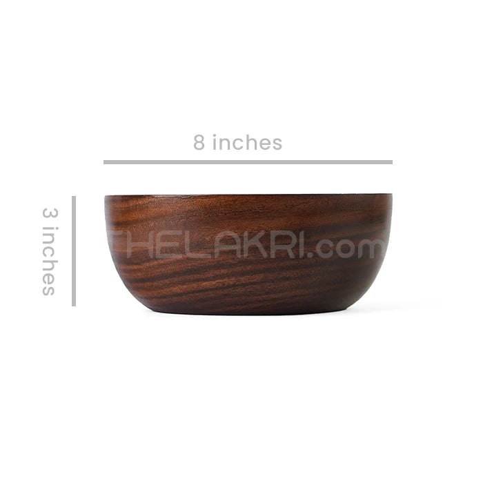 Medium Wooden Bowl 8"
