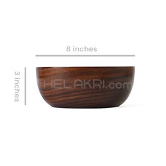 Medium Wooden Bowl 8"