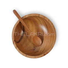 Wooden Bowl Spoon Set