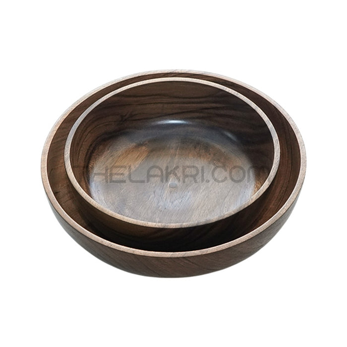 Wooden 2 Big Bowl Set