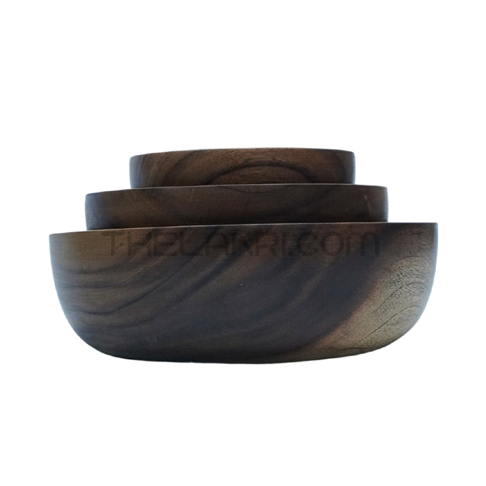 Wooden 3 Big Bowl Set