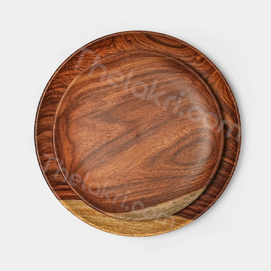 Wooden 2 Plate Set