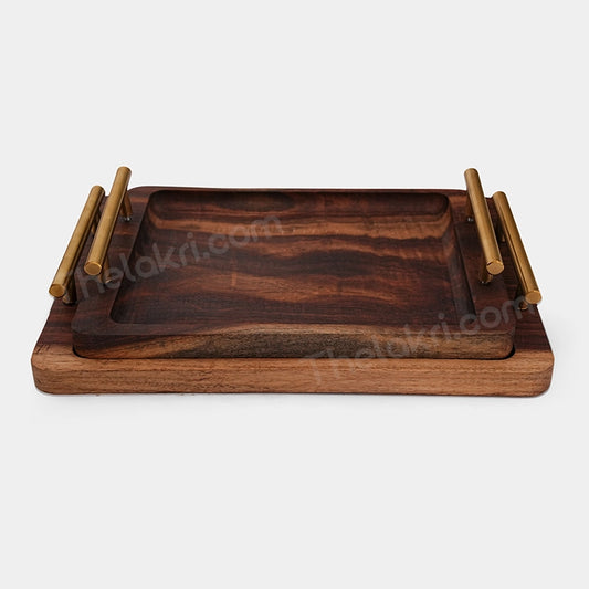 Wooden Tray Set