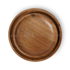 Wooden 2 Plate Set