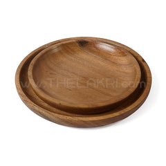 Wooden 2 Plate Set